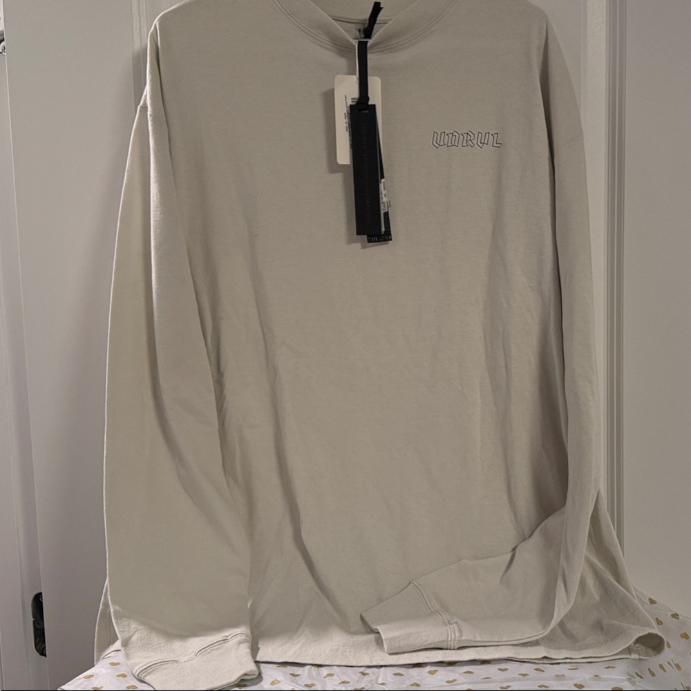 Cream Crewneck Unravel Project Sweatshirt